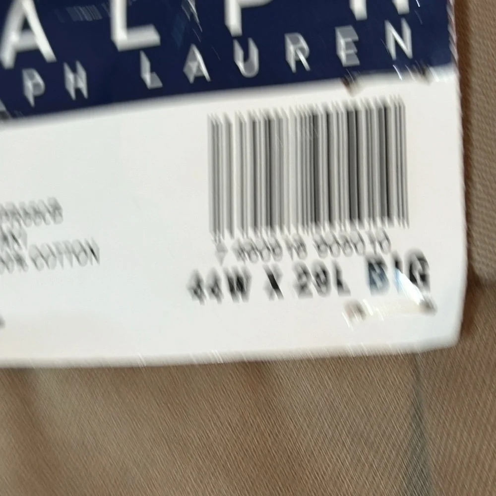 Ralph Lauren Pleated Dark Tan Cotton Khaki Pants 44x29 NWT